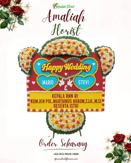 Papan Bunga Pernikahan Baru